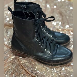 Kensie Black Combat Boots